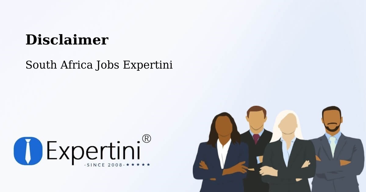 Disclaimer – Allanridge - South Africa Jobs Expertini